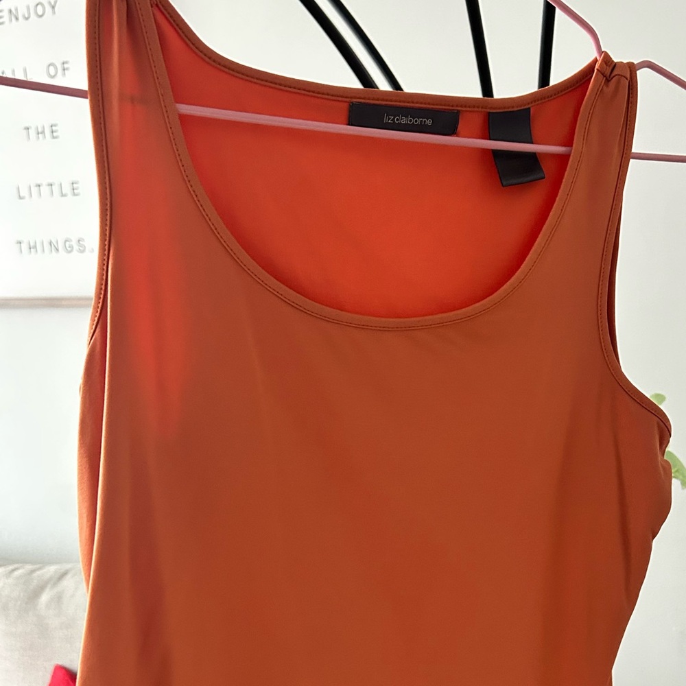 Liz Claiborne Orange Tank Top